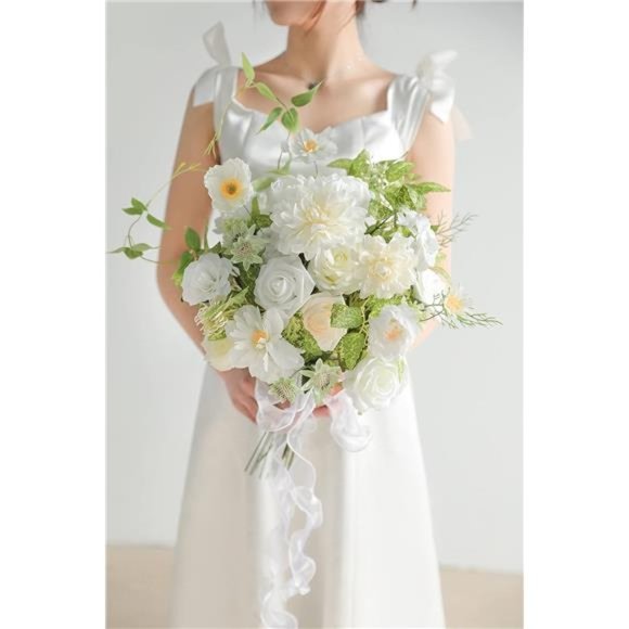 Artificial Flowers Combo Box Set Faux Flowers Bulk Flower Leaf w/ Stems Wedding - Picture 5 of 6